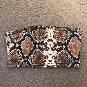 Snake print crop top